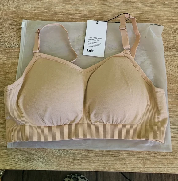 Knix Good To Go Seamless Bra Warm Sand NWT M++ - Picture 4 of 6